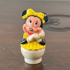 Disney Arco Minnie Mouse Yellow Dress Figurine Vintage